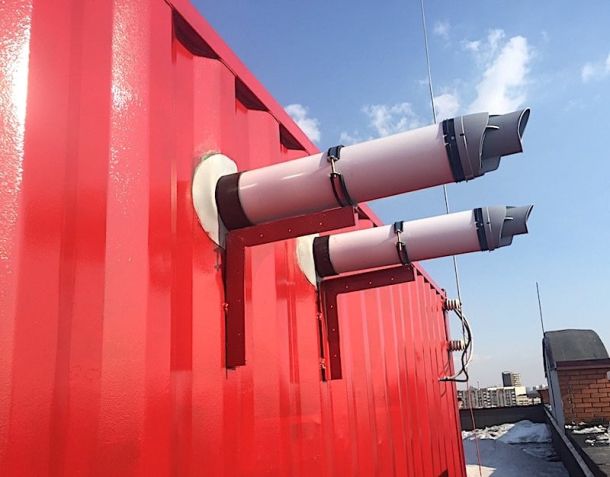 Крышная котельная - Коаксиальный дымоход